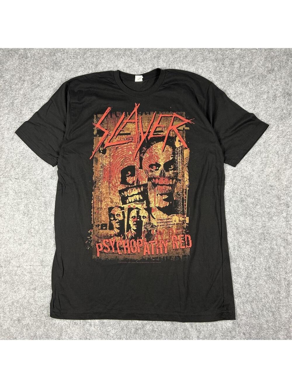 Vintage Slayer Psychopathy Red Tour 2009 Band Metal T Shirt Y2K Size XL